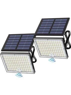 Solar Motion Lights Outdoor 113 LED Waterproof Dusk to Dawn Security Flood Light